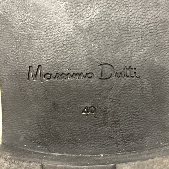 Massimo Dutti Black Chelsea Boots, Eur 40, Women US 9, Brogue Wingtip Leather - Picture 7 of 9